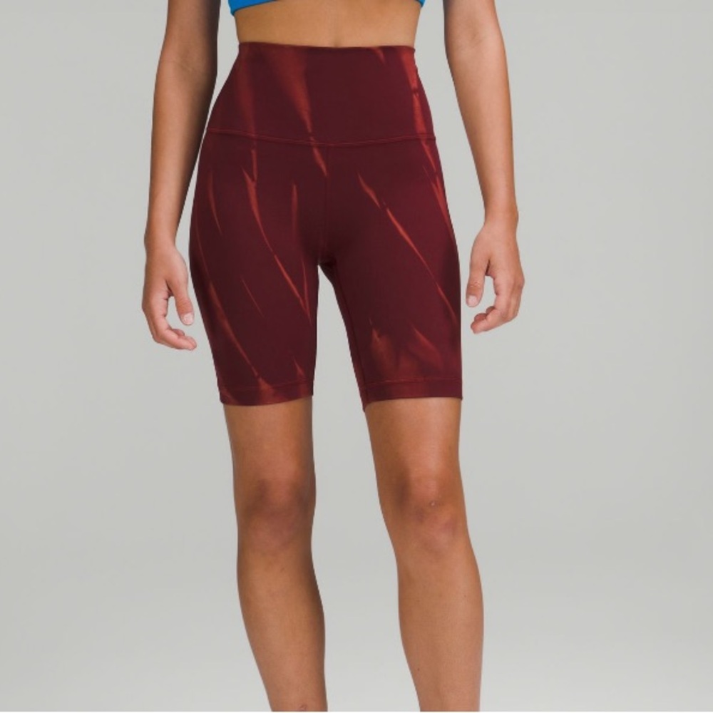 Lululemon Wunder Train High Rise Short 8” - Sun Bleached Wash Red Merlot Size 2
